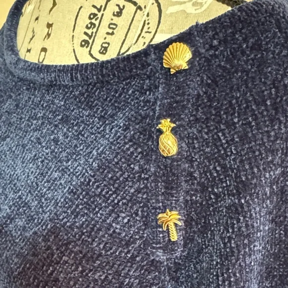 Lilly Pulitzer Navy Blue Crew Neck Sweater - Picture 2 of 4